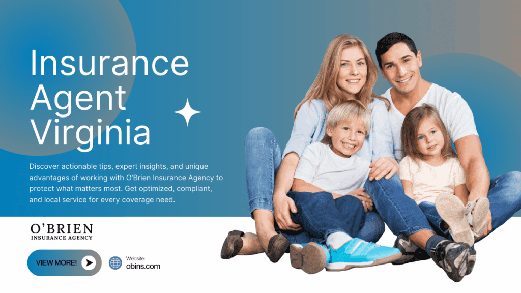 Happy family sitting together, representing trusted insurance services offered by O’Brien Insurance Agency in Virginia